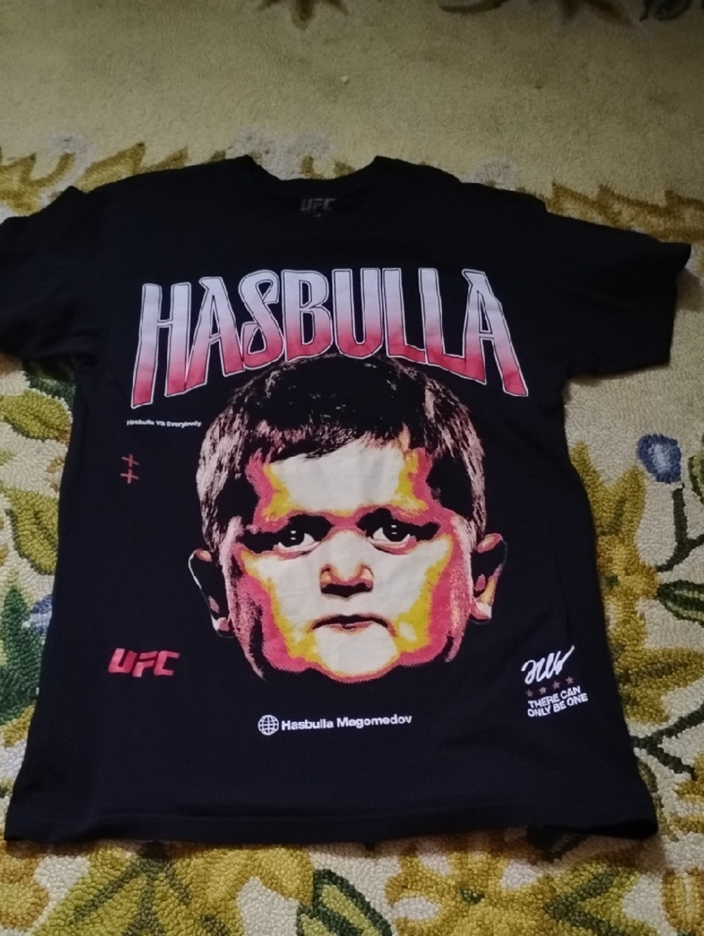 Men's Black Medium Authentic UFC Hasbulla Wrestling Sports Fighting Shirt
